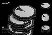 Pizza Box Mockup, a Packaging Mockup by Renderteam (Thumbnail 1 of 10)