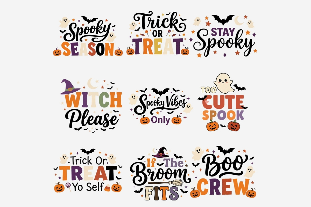 Halloween Quotes PNG Bundle, a Seasonal Illustration by Tanya Kart (Photo 6 of 11)