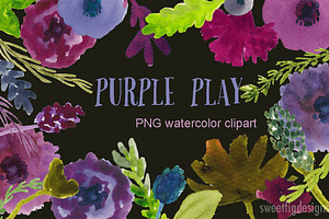 Watercolor Flower Clipart