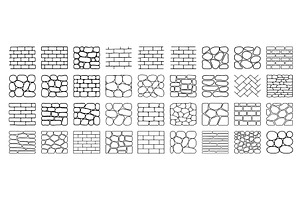 Hand drawn brick stone wall, a Texture Illustration by Lemberg Vector