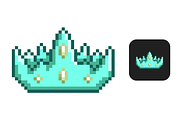 6x Pixel Crown Sub Badges/Emotes, an Illustration by Custom Fonts & Patterns (Thumbnail 5 of 8)
