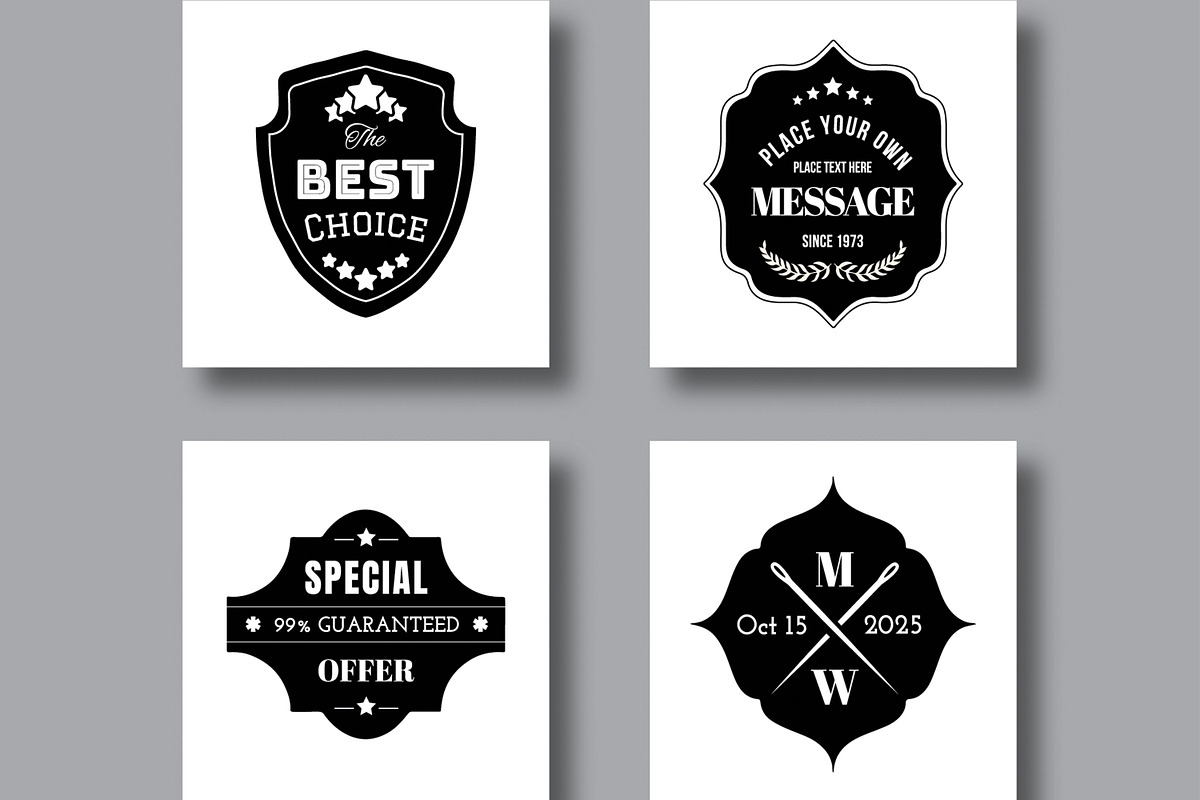 Vintage Logos And Badges Design, a Stationery Template by MightyDesign (Photo 2 of 6)