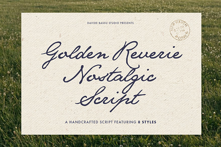 Golden Reverie - Nostalgic Script, a Handwritten Font by Davide Bassu