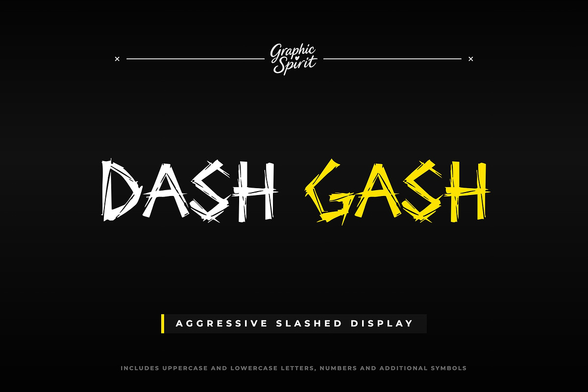 Dash Gash Decorative Font, a Handwritten Font by Graphic Spirit (Photo 1 of 8)