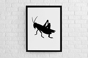 Grasshopper Silhouette SVG, an Animal Illustration by newminddesign (Thumbnail 2 of 3)