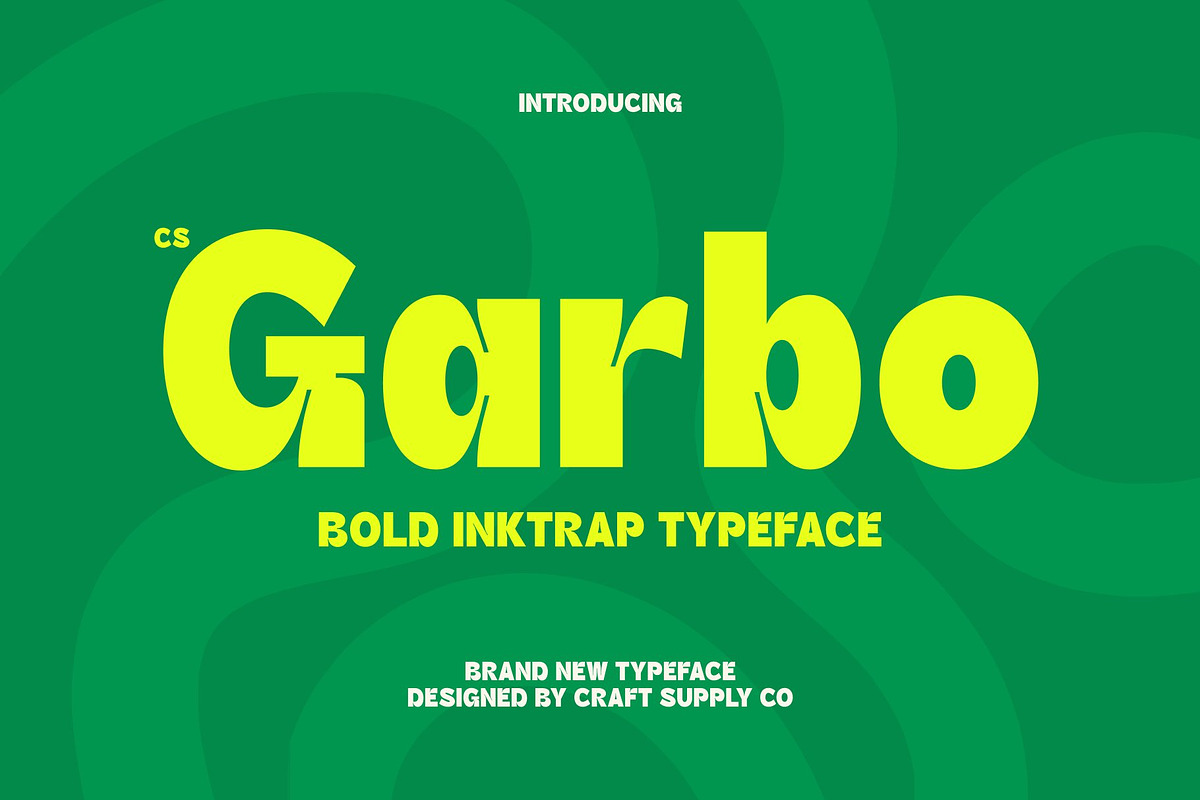 CS Garbo – Inktrap Font, a Sans Serif Font by Craft Supply Co. (Photo 1 of 8)