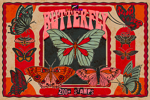 Butterfly Stamps for Procreate