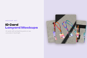 ID Card Lanyard Mockup Pack