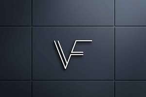 VF ,FV,V ,F Abstract Letters Logo Mo