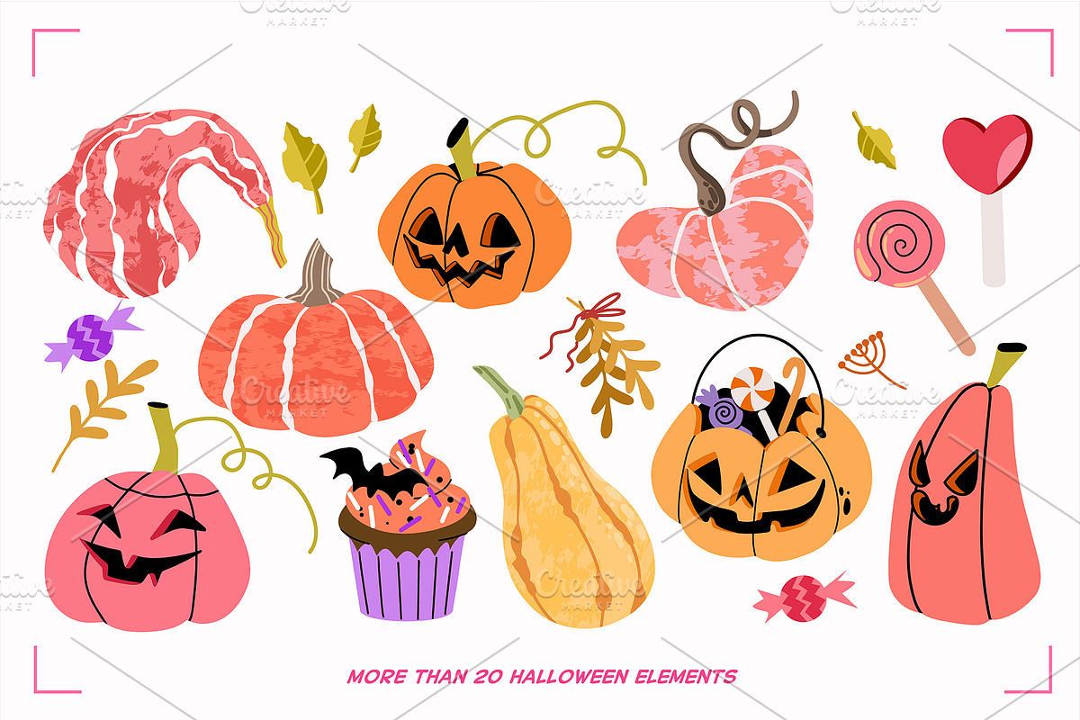 Cute HALLOWEEN clip art, a Seasonal Illustration by UnaAnya (Photo 5 of 7)