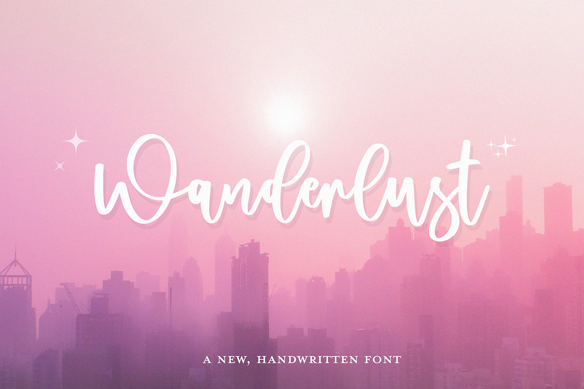 Wanderlust Font, a Script Font by Lollipop Hand Drawn (Photo 1 of 4)