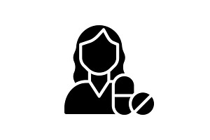 Therapy black glyph icon, a Solid Icon by IMG Visuals