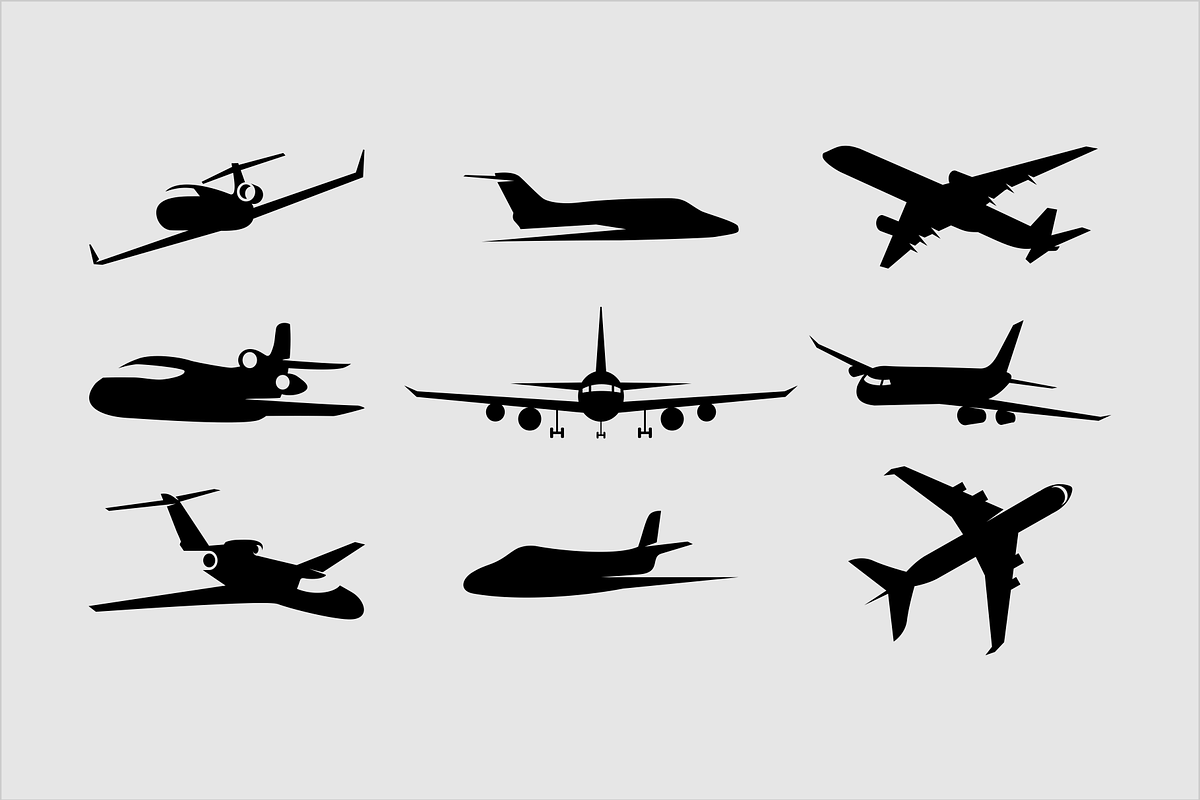 Airplane Shapes For Logos, a Shape Add-On by Akdesain (Photo 1 of 2)
