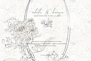 Pencil Sketched Fine Line Flowers Cl, an Illustration by Patishop Art (Thumbnail 2 of 9)