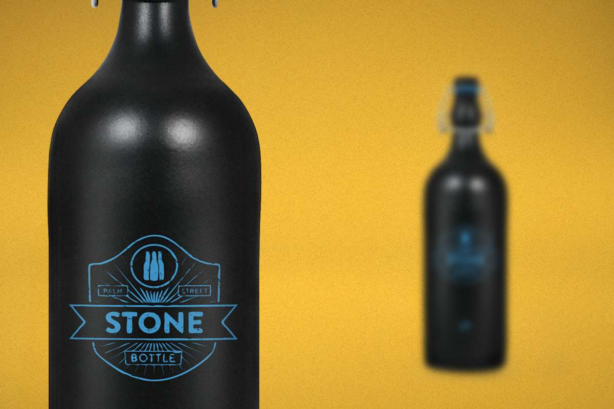 Stone Bottle Mock-Up, a Cups & Container Mockup by Palm Street Creative (Photo 3 of 3)
