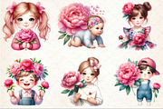 Kindergarten Nursery Kids Peony Clip, an Illustration by Rose Art (Thumbnail 4 of 4)