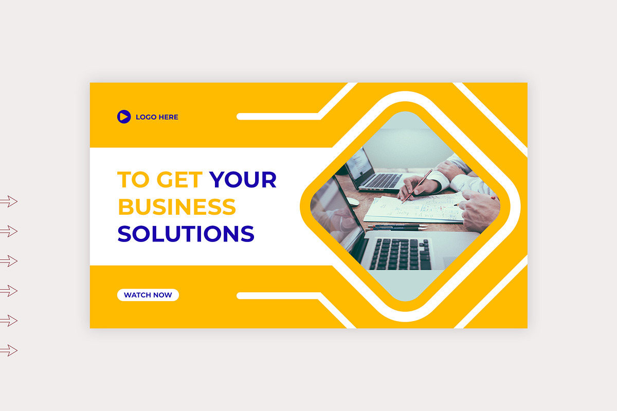 Business YouTube Thumbnail in PSD, a Social Media Template by Lakhan1998 (Photo 3 of 5)