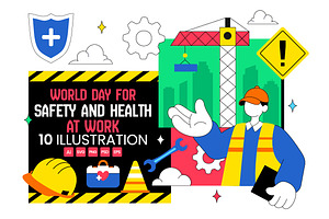 10 Day For Safety And Health At Work, a Work Illustration by denayunebgt
