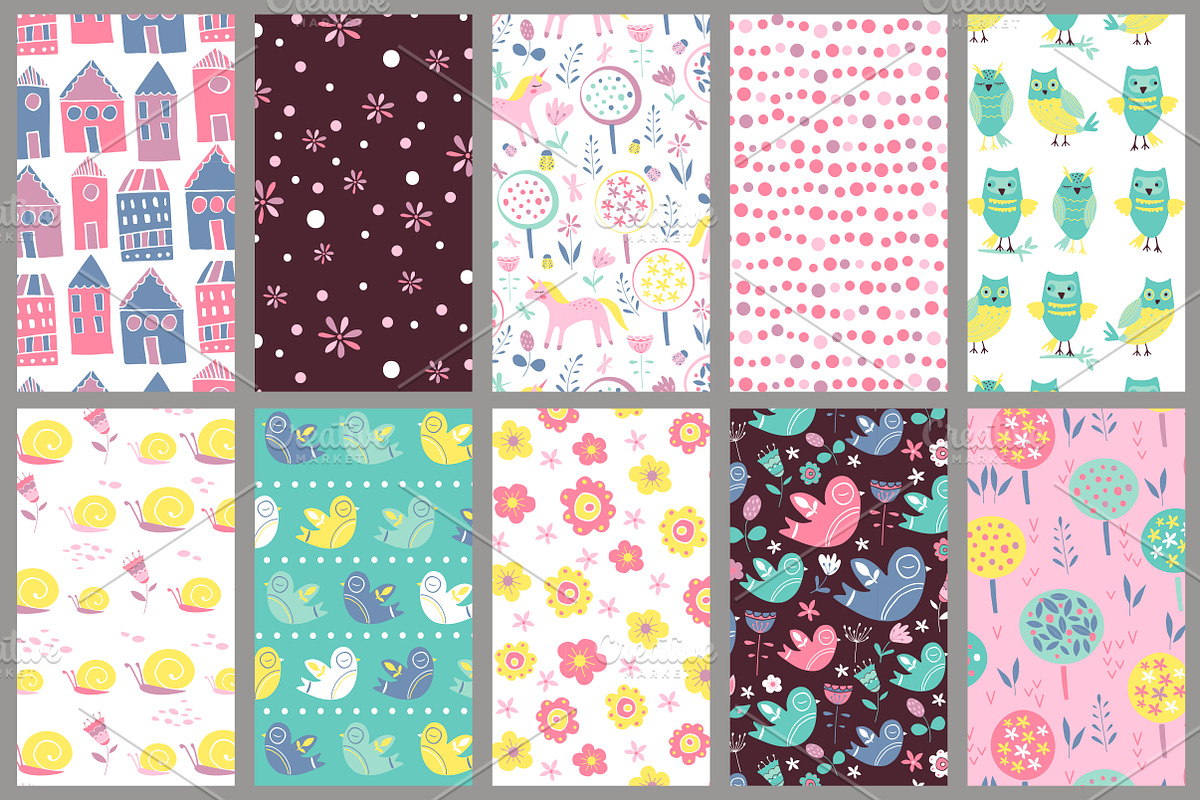 for GIRLS Seamless Patterns, a Pattern Graphic by Katya_lu (Photo 9 of 9)
