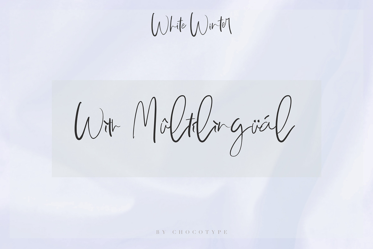 White Winter, a Script Font by Chocotype Std (Photo 14 of 15)