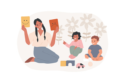Social-emotional development, an Illustration by Visual Generation