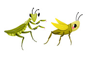 Cute Bugs Clipart, Hand Drawn, an Object Graphic by the_myro (Thumbnail 5 of 6)