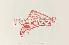 No Pizza – Hand drawn slice of fun