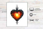 Romantic Halloween Clipart, an Illustration by Canvas Craft (Thumbnail 7 of 7)