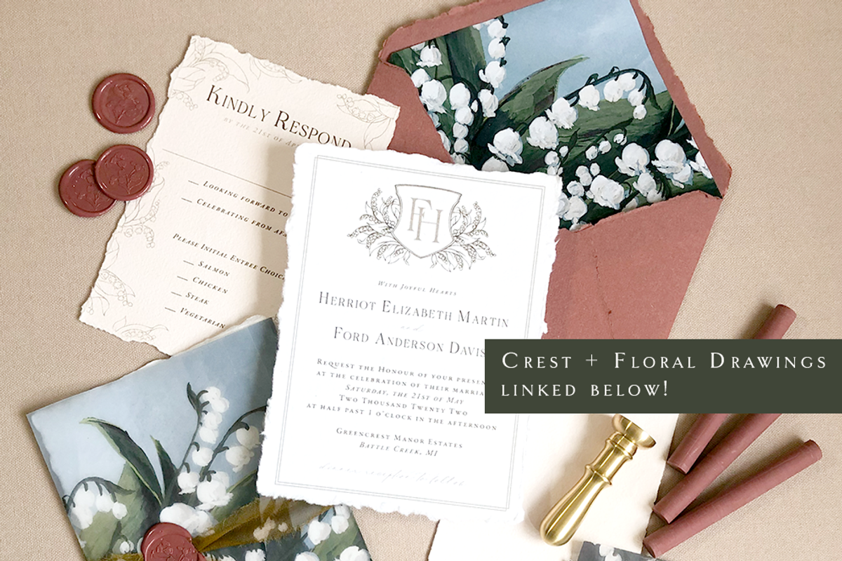 Floral Painted Envelope Liner, a Graphic by Blushed Design by Katrina (Photo 2 of 9)