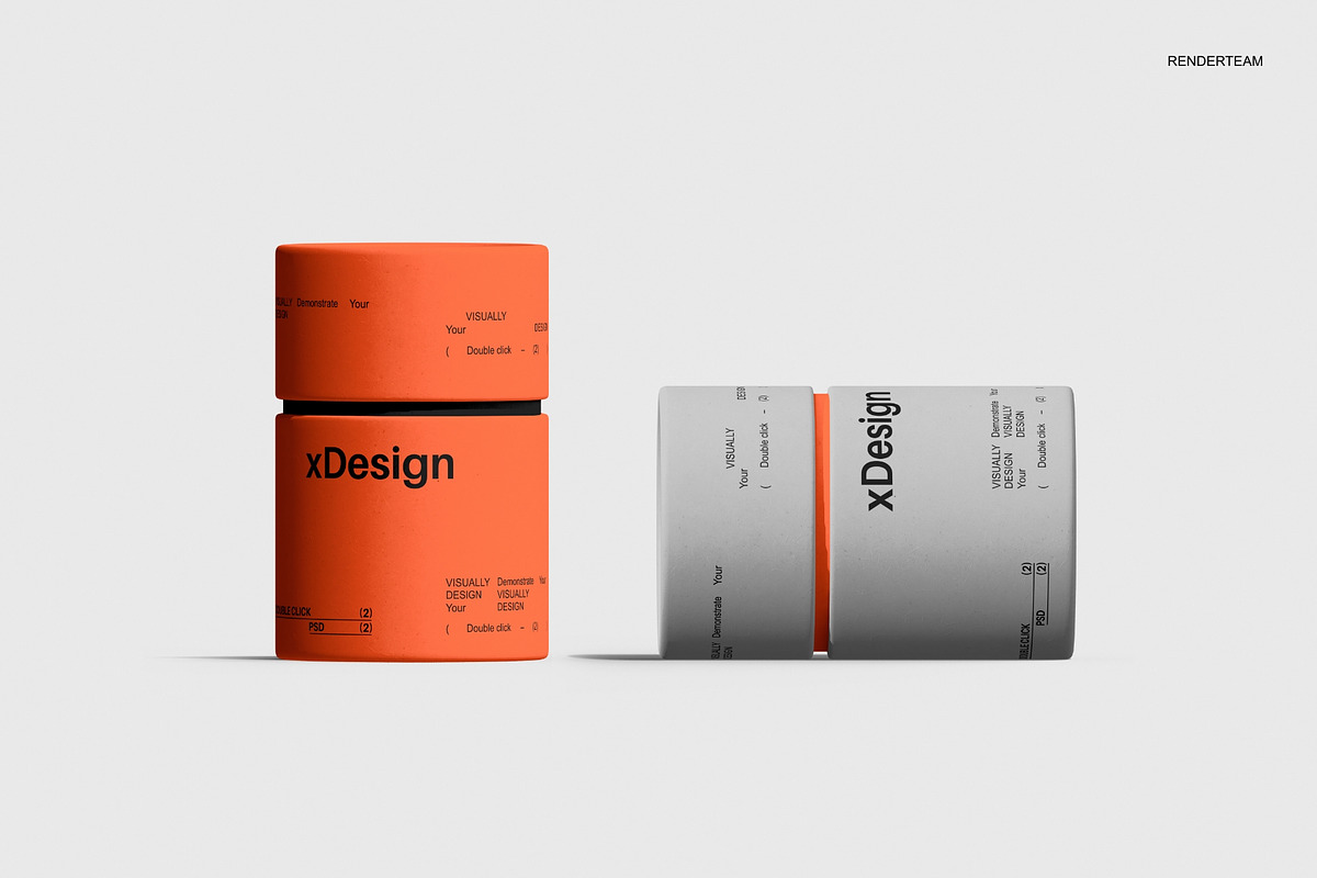 Paper Tubes Mockups, a Packaging Mockup by Renderteam (Photo 6 of 6)