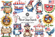 4th of July Sublimation Clipart, an Illustration by SinaCreation (Thumbnail 1 of 4)