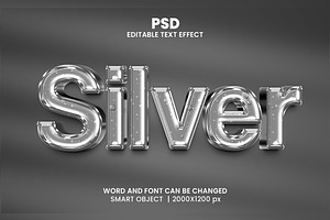 Silver Chrome 3D Text Effect, a Layer Style Add-On by bdrobin