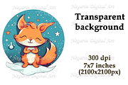 Watercolor Cute Fox Clipart, an Object Graphic by Negarin Digital Art (Thumbnail 7 of 11)