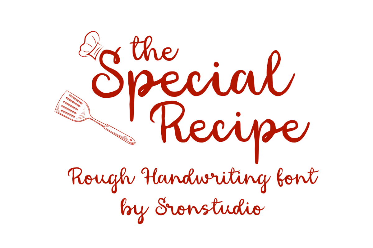 Special Recipe - Handwriting Font, a Script Font by Sronstudio (Photo 1 of 12)