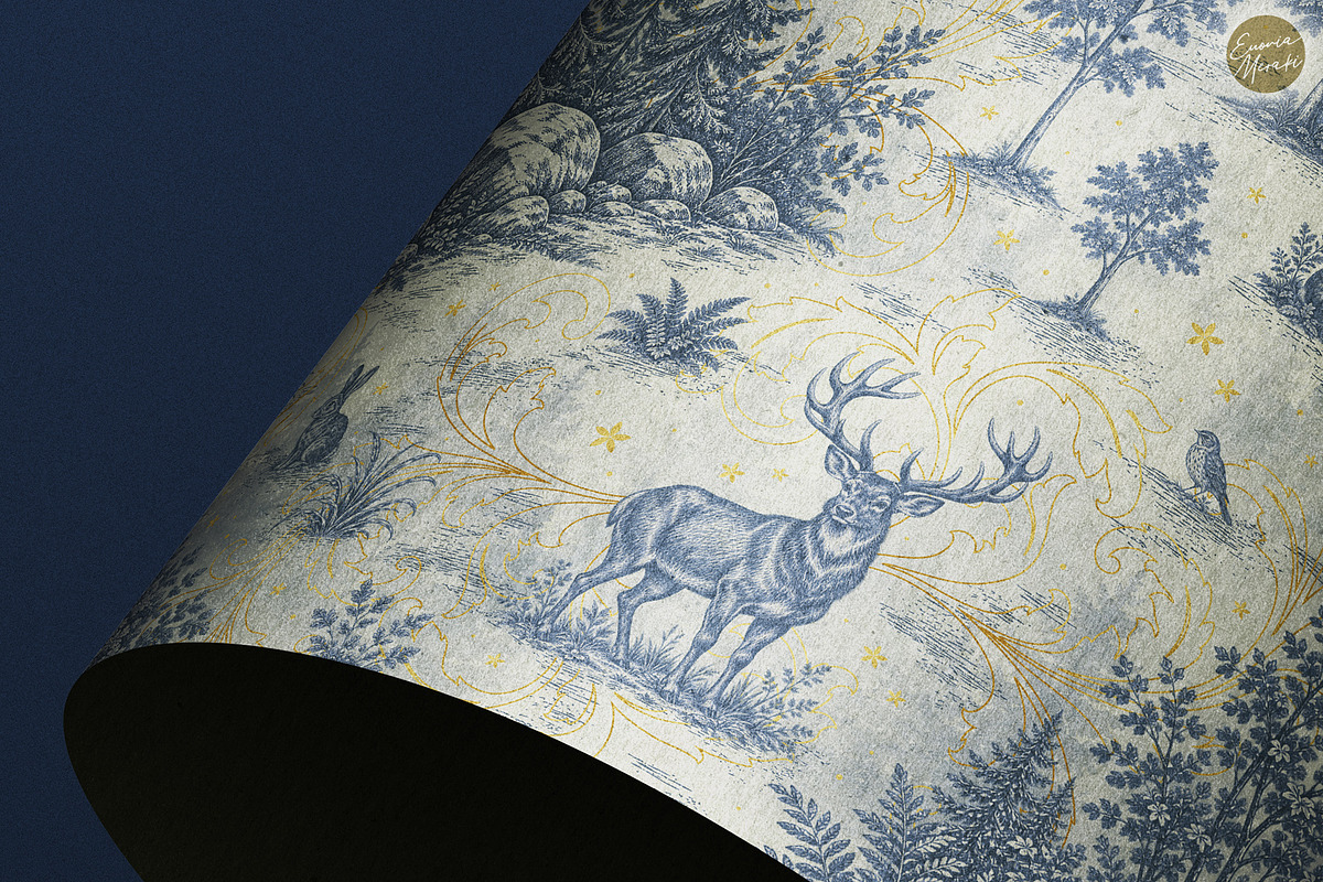 Toile Watercolor Gold - Woodland, a Pattern Graphic by Euonia Meraki (Photo 11 of 12)