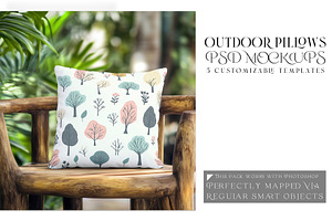 Outdoor Throw Pillows Mockups, a Product Mockup by mock-ups