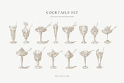 Vintage Cocktails, a Food Illustration by Retro Machine (Thumbnail 2 of 7)