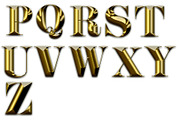 Golden Serif 3D Font Clipart, an Illustration by Stellalunarts (Thumbnail 3 of 4)