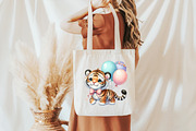 Cute Safari Party Animal Watercolor, an Illustration by Pixels.Craft (Thumbnail 6 of 7)
