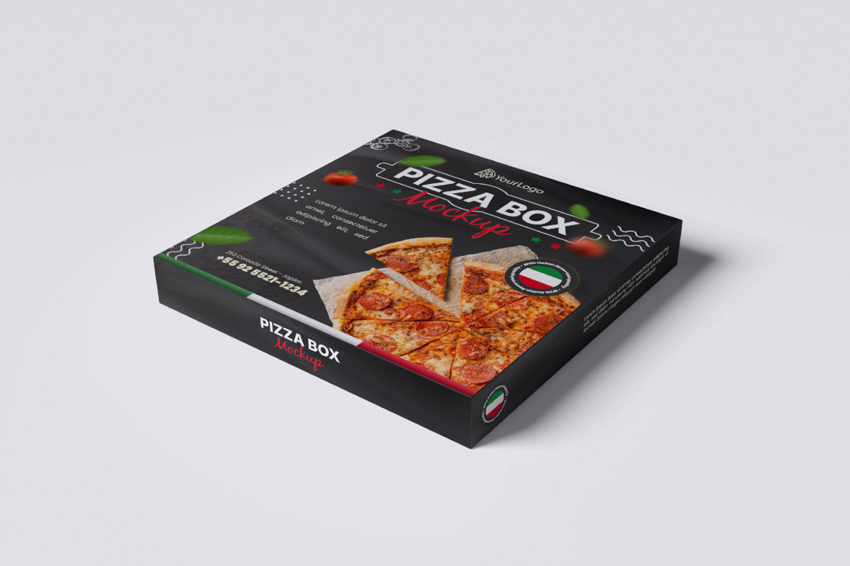 Pizza Box Mockup Bundle Set, a Packaging Mockup by Rielismee (Photo 5 of 5)