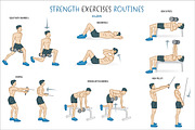 Strength Exercise Routine, a Healthcare Illustration by ÁRTICA (Thumbnail 1 of 2)