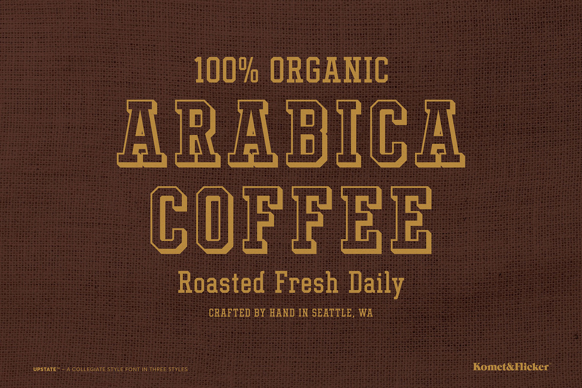 UPSTATE - A Collegiate Style Font, a Slab Serif Font by Komet & Flicker (Photo 13 of 15)