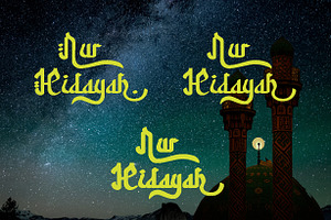 Nur Hidayah Arabic Script Font