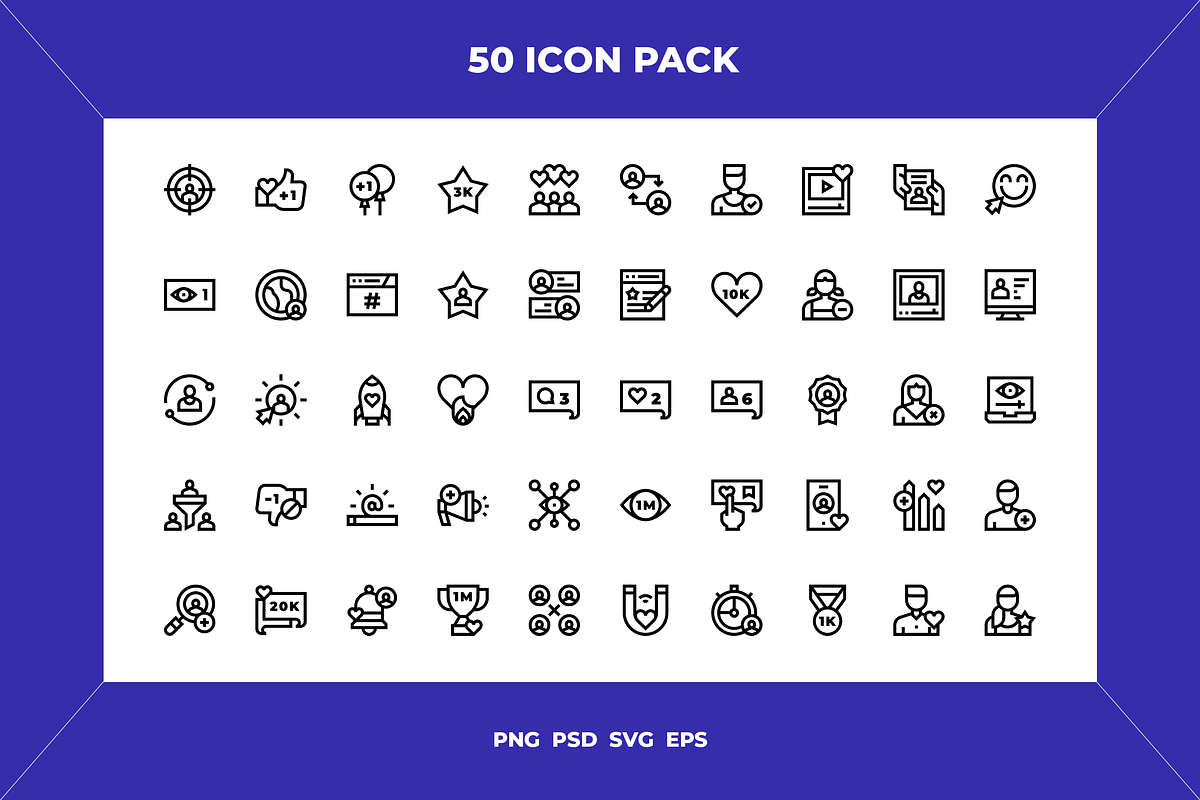 Followers icons, an Outline Icon by Wencory (Photo 1 of 2)