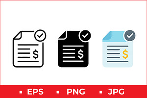 Finance Document Icons, a Solid Icon by Artonix
