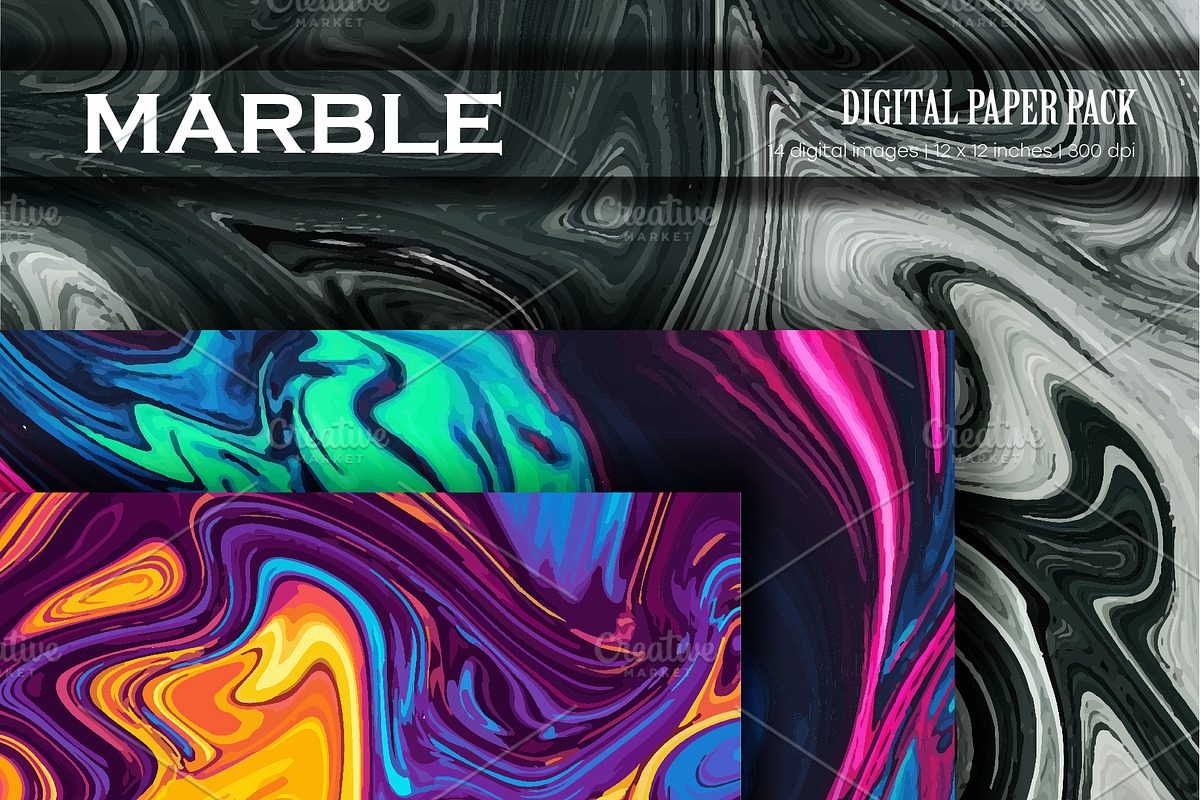 Marble Background. Digital Paper 02., a Texture Graphic by KENO Mascots (Photo 2 of 3)