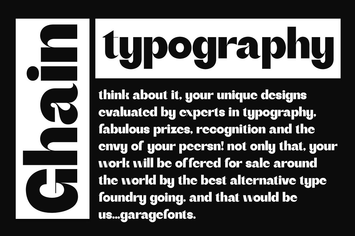 Chain - Modern Sans Serif Font, a Sans Serif Font by Luna Shop (Photo 4 of 5)