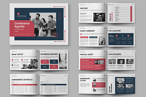 Conference Agenda Layout, a Brochure Template by ContestDesign