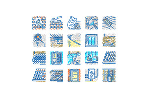 construction crane house work icons, an Object Illustration by pikepicture