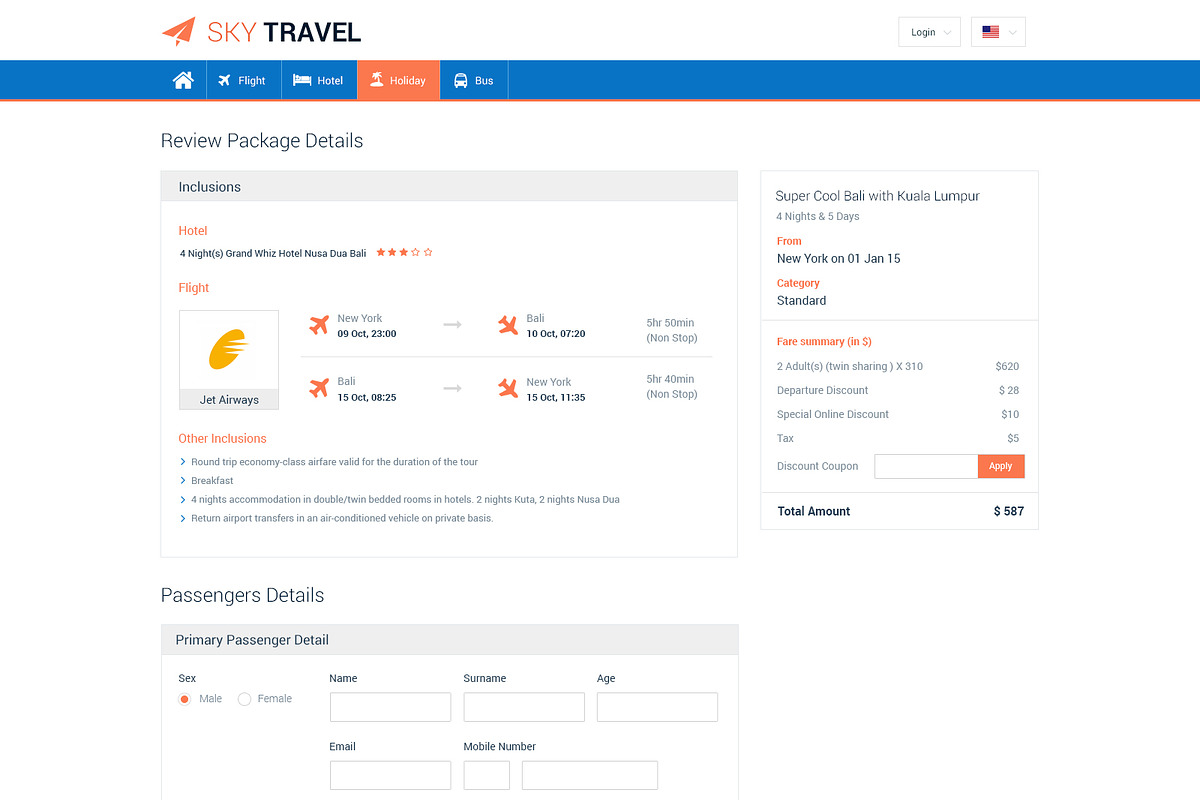 Sky Travel PSD Website Template, a Websites & App Template by WebbyTemplates (Photo 5 of 17)